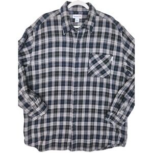 Carhartt Shirt Mens 2XL Gray Plaid Flannel Long Sleeve Button Front Casual